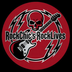 RockChic's RockLives - GD78 Softstyle® Ladies' V-Neck T-Shirt Design